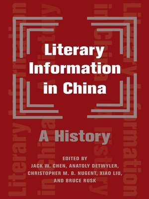 cover image of Literary Information in China
